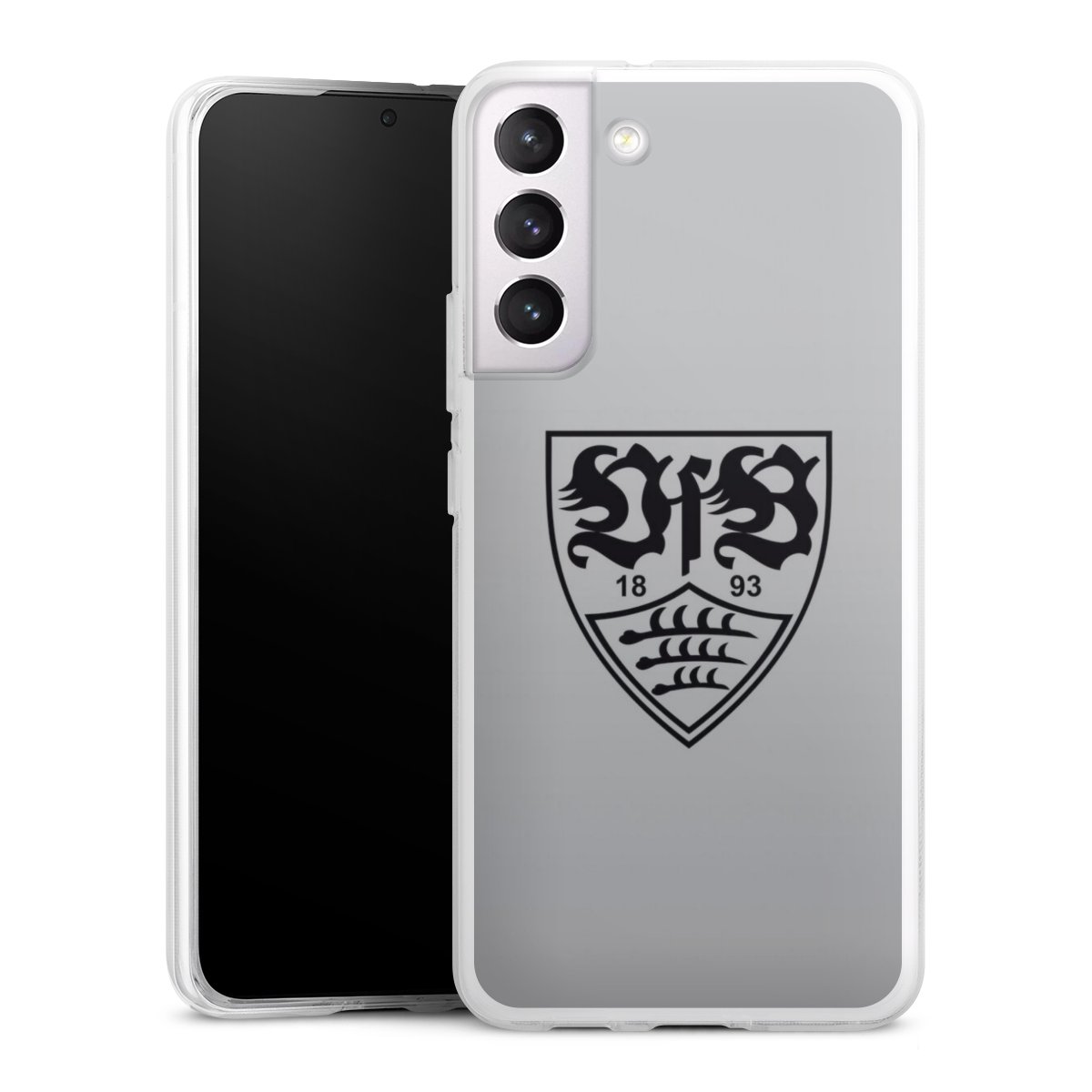 Galaxy S22+ Handy Silikon Hülle Case transparent Handyhülle Logo Vfb Stuttgart Official Licensed Product Silikon Case