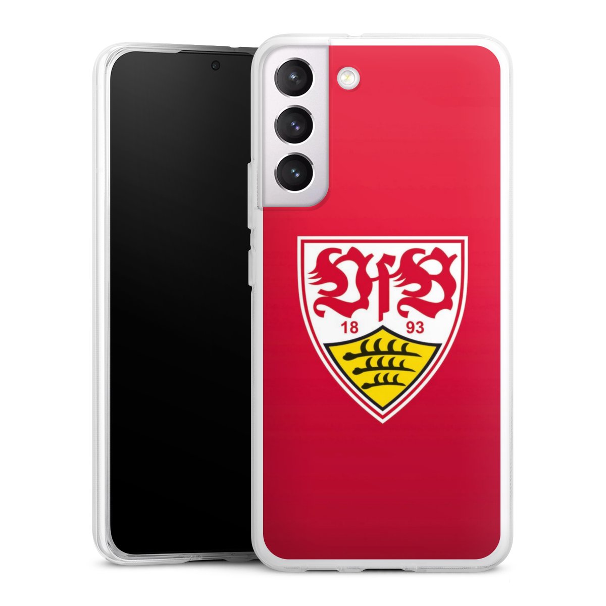 Galaxy S22+ Handy Silikon Hülle Case transparent Handyhülle Official Licensed Product Vfb Stuttgart Silikon Case