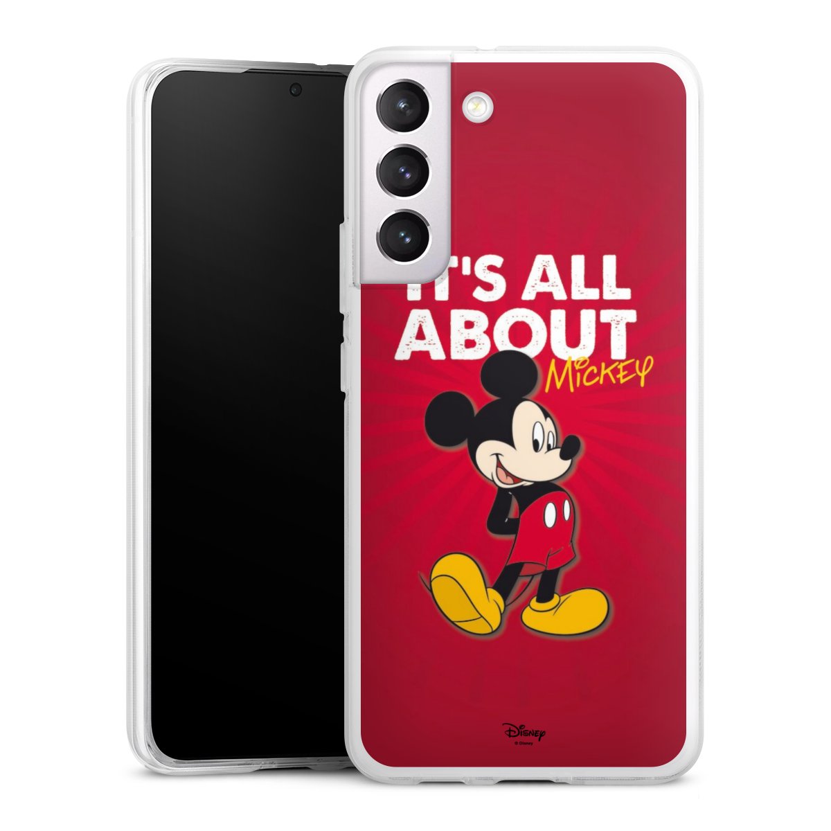 Galaxy S22+ Handy Silikon Hülle Case transparent Handyhülle Mouse Disney Official Licensed Product Silikon Case