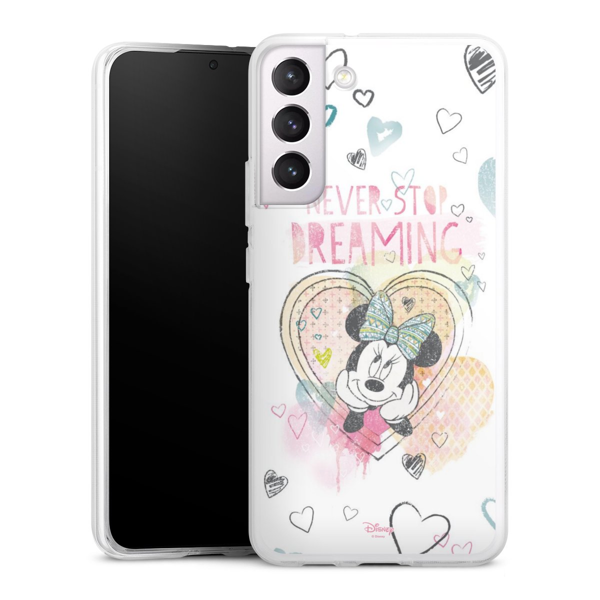 Galaxy S22+ Handy Silikon Hülle Case transparent Handyhülle Disney Official Licensed Product Minnie Mouse Silikon Case