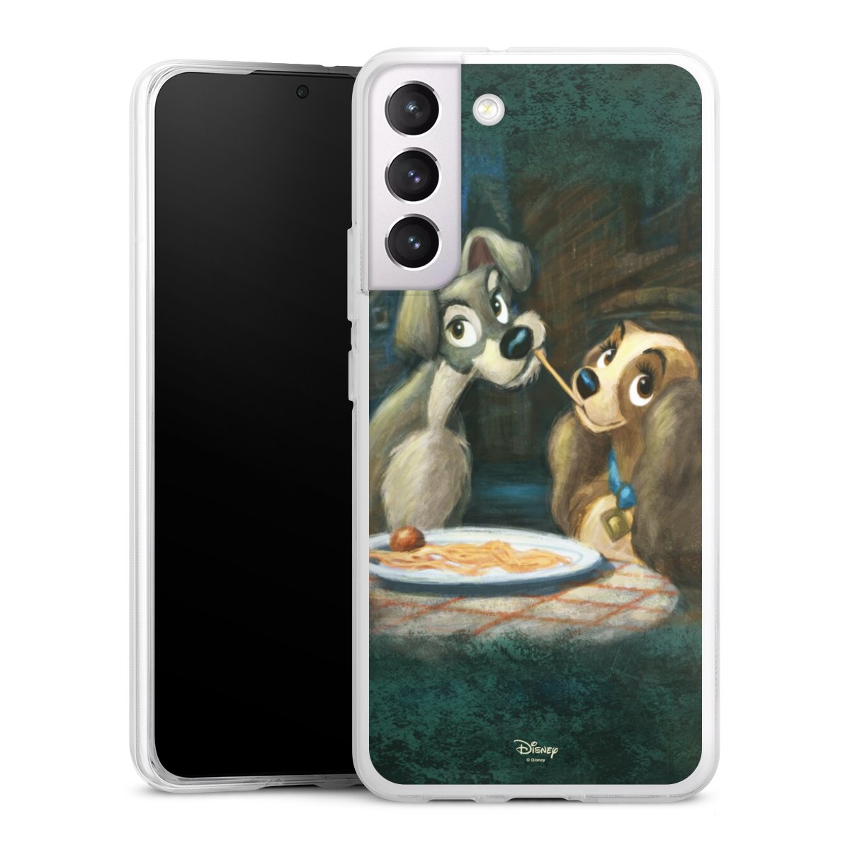 Galaxy S22+ Handy Silikon Hülle Case transparent Handyhülle Lady And The Tramp Official Licensed Product Disney Silikon Case