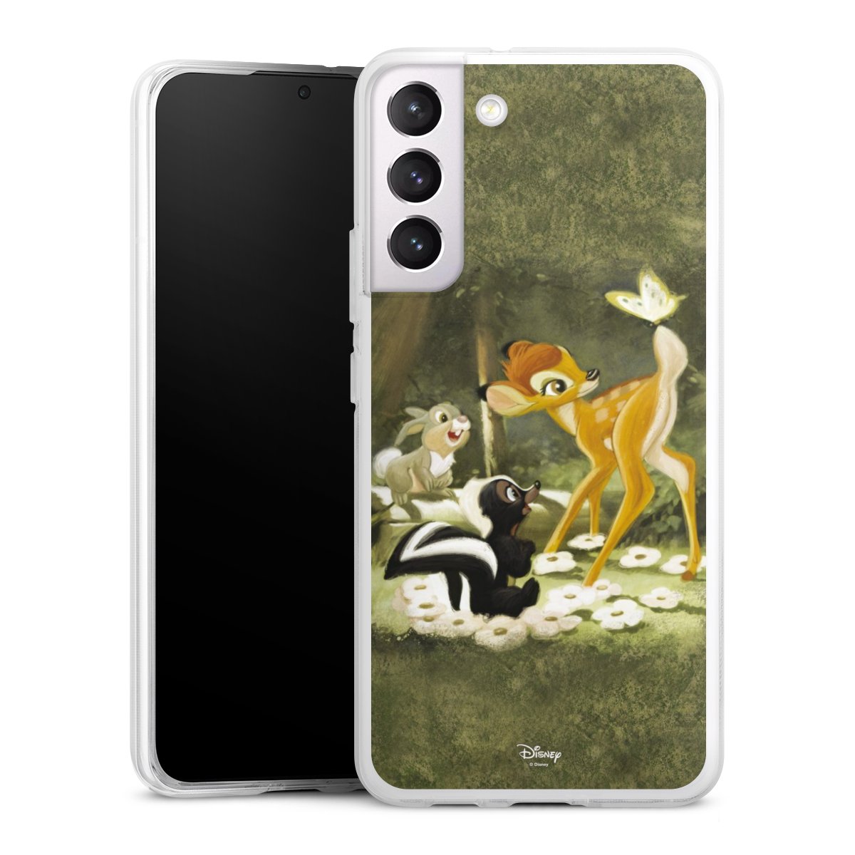 Galaxy S22+ Handy Silikon Hülle Case transparent Handyhülle Disney Official Licensed Product Bambi Silikon Case