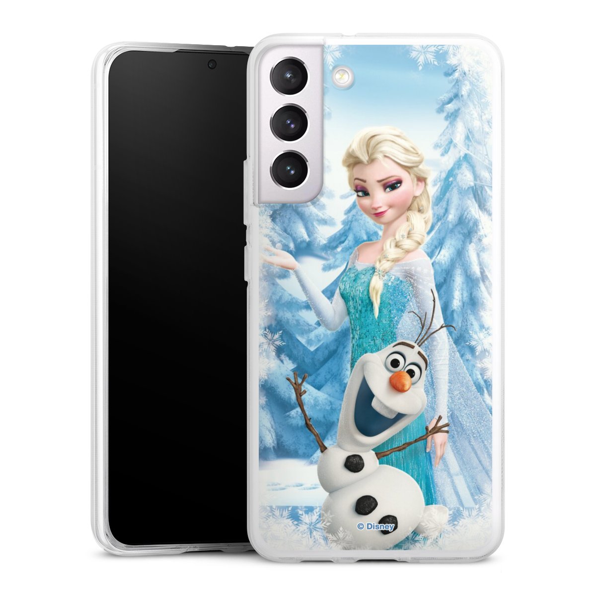 Galaxy S22+ Handy Silikon Hülle Case transparent Handyhülle Official Licensed Product Frozen Elsa Disney Silikon Case