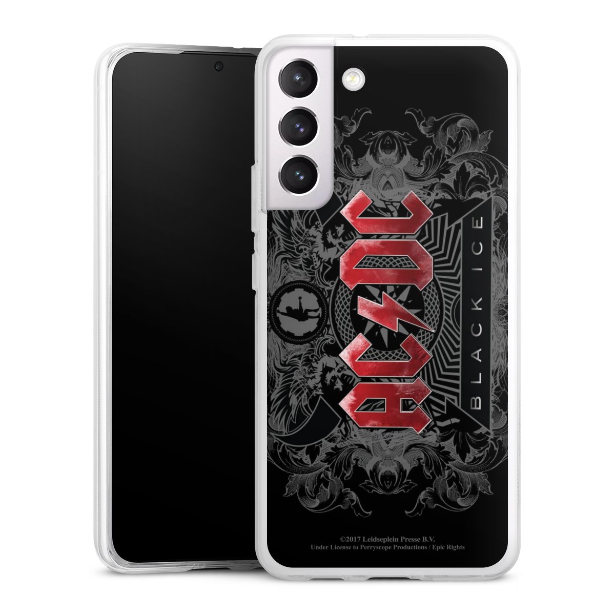 Galaxy S22+ Handy Silikon Hülle Case transparent Handyhülle Merchandise Black Ice Acdc Silikon Case