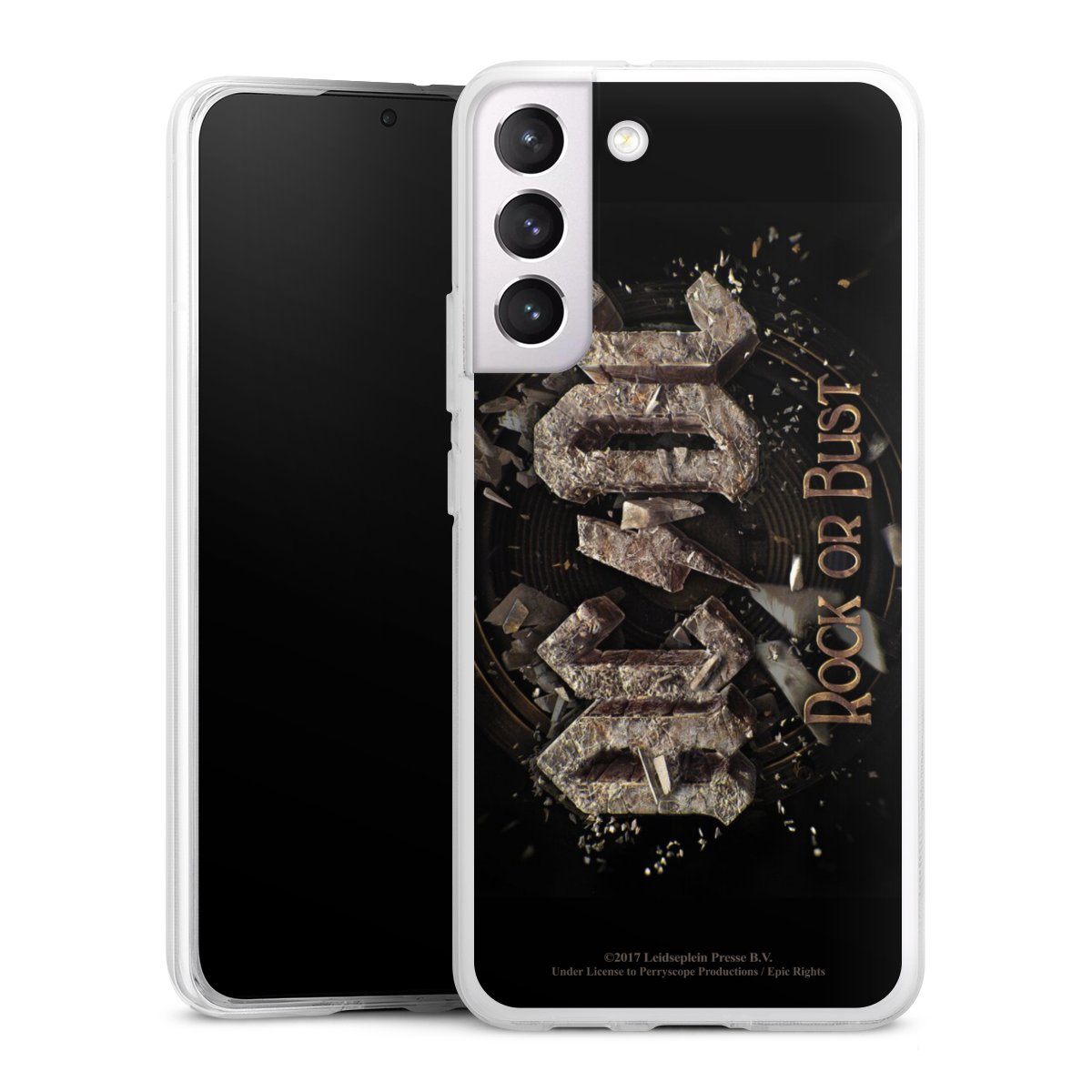 Galaxy S22+ Handy Silikon Hülle Case transparent Handyhülle Acdc Official Licensed Product Rock Or Bust Silikon Case