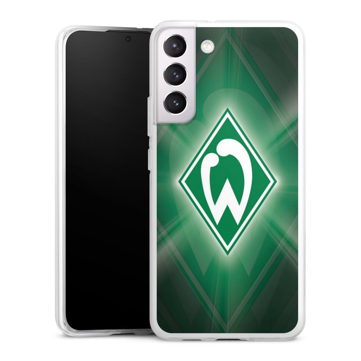 Galaxy S22+ Handy Silikon Hülle Case transparent Handyhülle Sv Werder Bremen Official Licensed Product Coat Of Arms Silikon Case