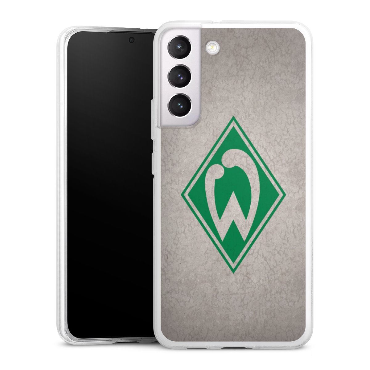 Galaxy S22+ Handy Silikon Hülle Case transparent Handyhülle Sv Werder Bremen Concrete Official Licensed Product Silikon Case