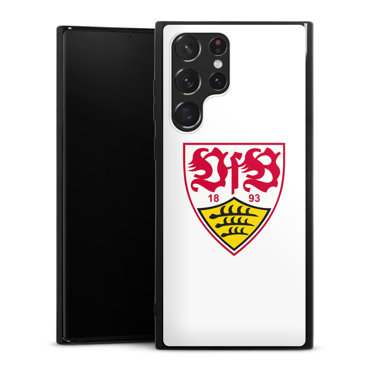 Galaxy S22 Ultra Handy Silikon Hülle Case schwarz Handyhülle Logo Official Licensed Product Vfb Stuttgart