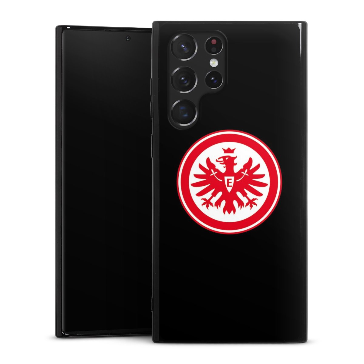 Galaxy S22 Ultra Handy Silikon Hülle Case schwarz Handyhülle Eintracht Frankfurt Sge Eagle