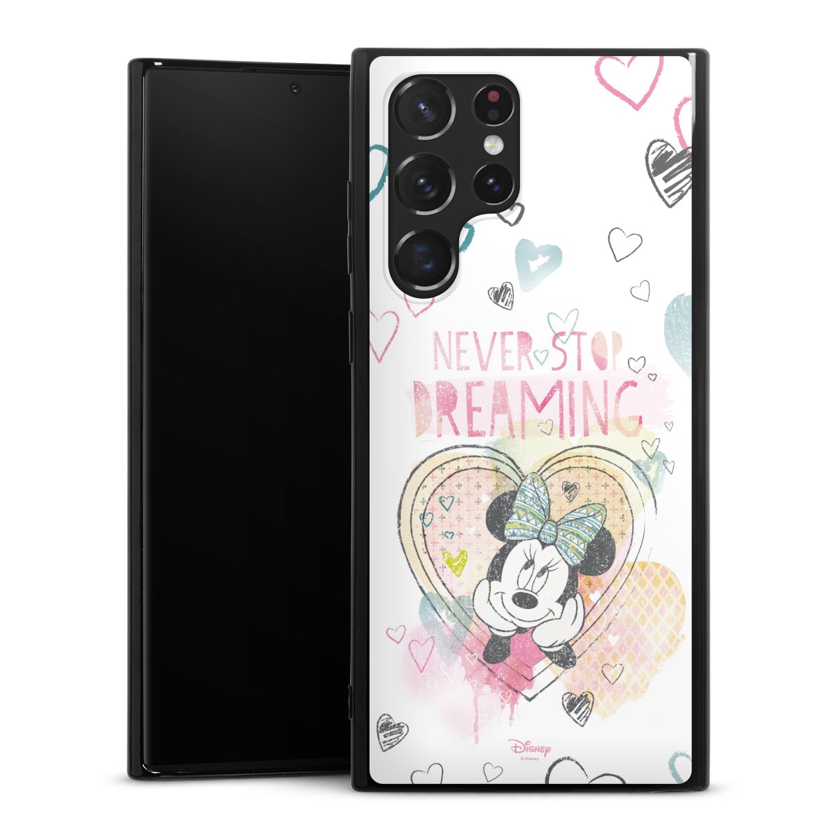 Galaxy S22 Ultra Handy Silikon Hülle Case schwarz Handyhülle Disney Official Licensed Product Minnie Mouse