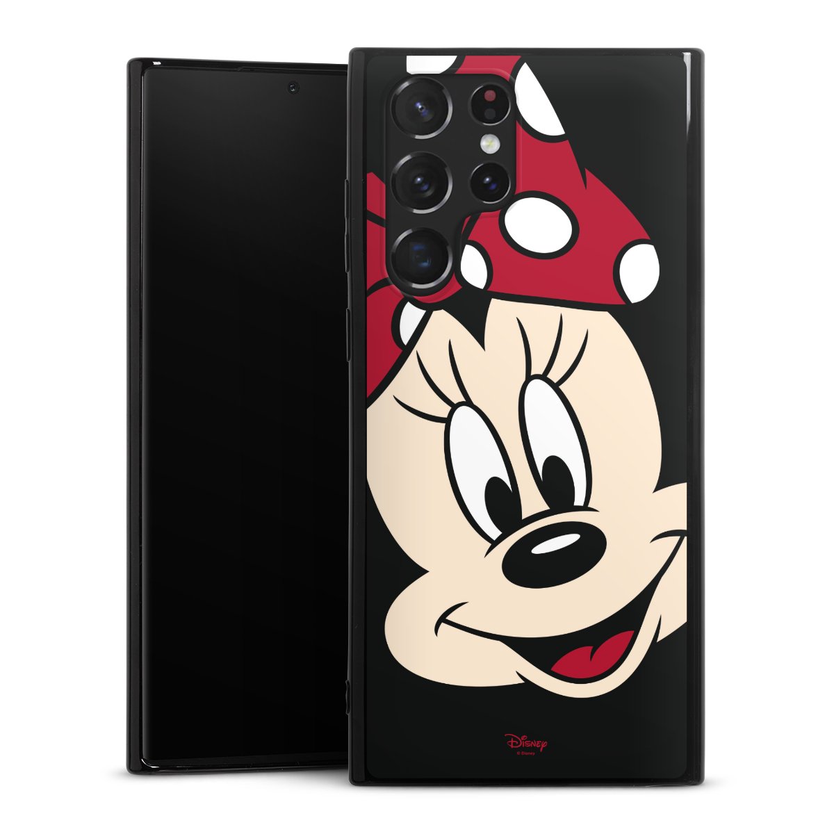 Galaxy S22 Ultra Handy Silikon Hülle Case schwarz Handyhülle Minnie Mouse Official Licensed Product Disney