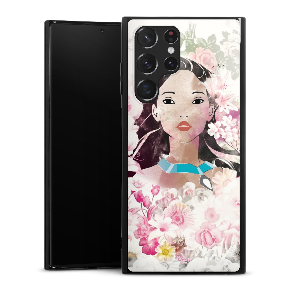 Galaxy S22 Ultra Handy Silikon Hülle Case schwarz Handyhülle Pocahontas Official Licensed Product Disney