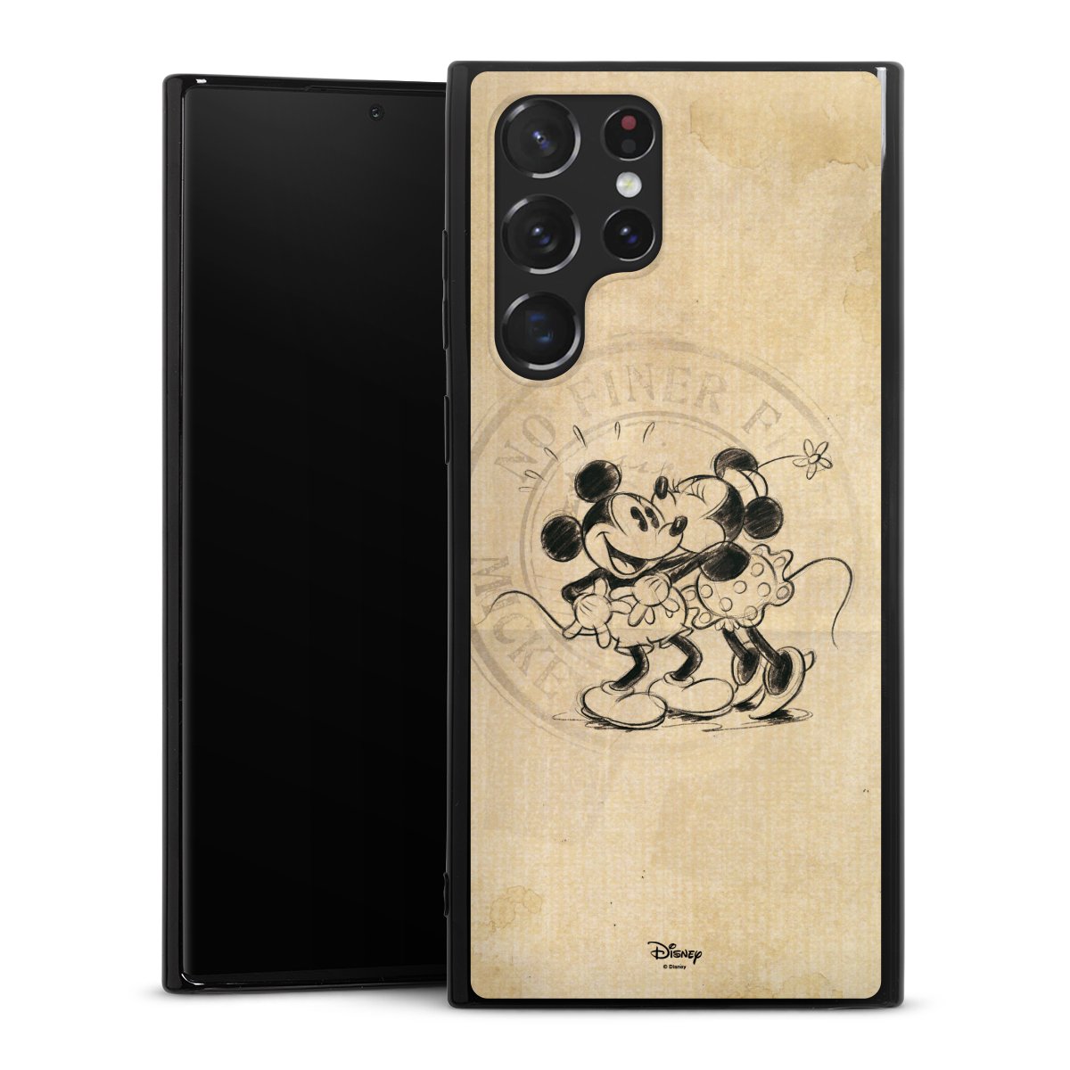 Galaxy S22 Ultra Handy Silikon Hülle Case schwarz Handyhülle Mickey Mouse Vintage Minnie Mouse