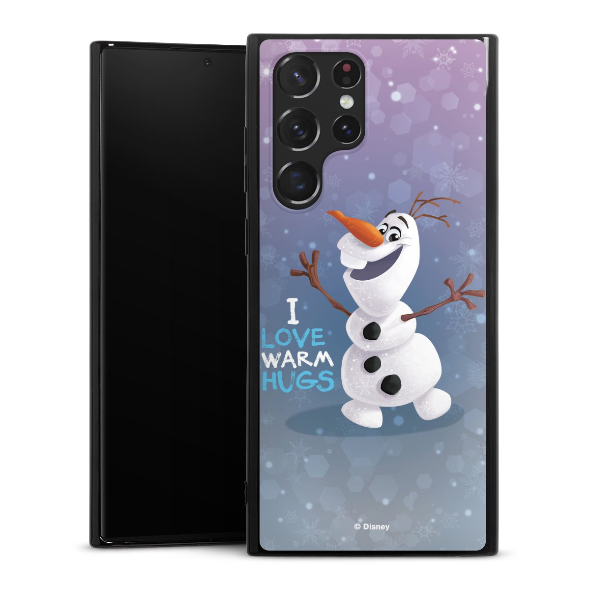 Galaxy S22 Ultra Handy Silikon Hülle Case schwarz Handyhülle Frozen Frozen Olaf Official Licensed Product