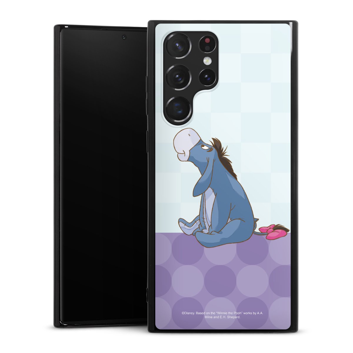 Galaxy S22 Ultra Handy Silikon Hülle Case schwarz Handyhülle Disney Donkey Winnie The Pooh