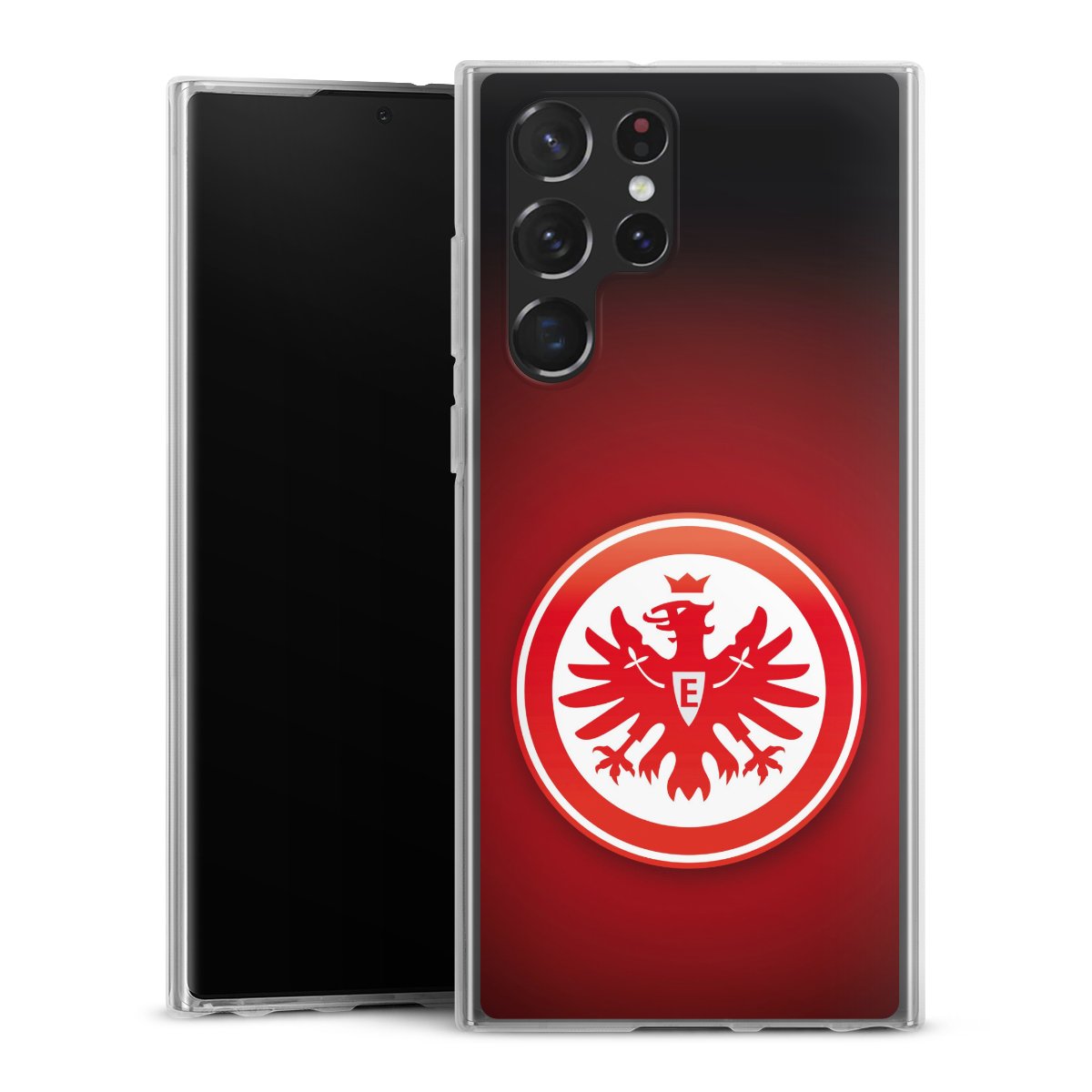 Galaxy S22 Ultra Handy Silikon Hülle Case transparent Handyhülle Eintracht Frankfurt Official Licensed Product Coat Of Arms Silikon Case