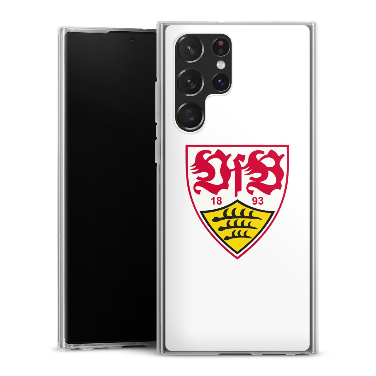 Galaxy S22 Ultra Handy Silikon Hülle Case transparent Handyhülle Logo Official Licensed Product Vfb Stuttgart Silikon Case