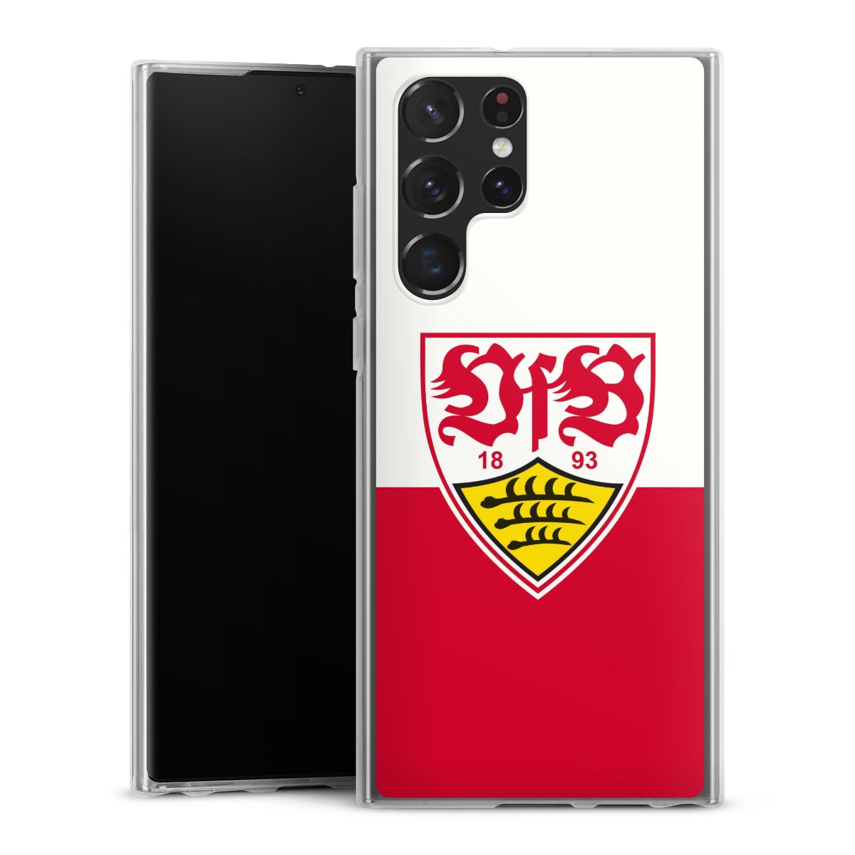 Galaxy S22 Ultra Handy Silikon Hülle Case transparent Handyhülle Official Licensed Product Logo Vfb Stuttgart Silikon Case