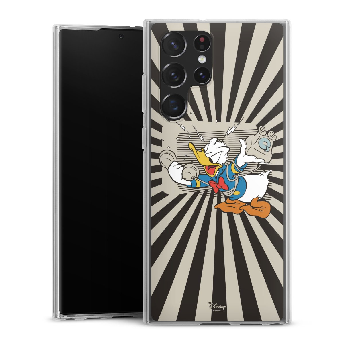 Galaxy S22 Ultra Handy Silikon Hülle Case transparent Handyhülle Donald Duck Disney Official Licensed Product Silikon Case