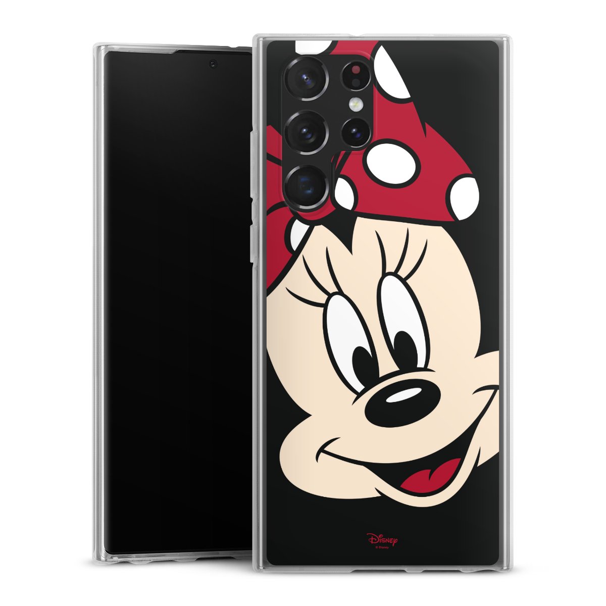 Galaxy S22 Ultra Handy Silikon Hülle Case transparent Handyhülle Minnie Mouse Official Licensed Product Disney Silikon Case