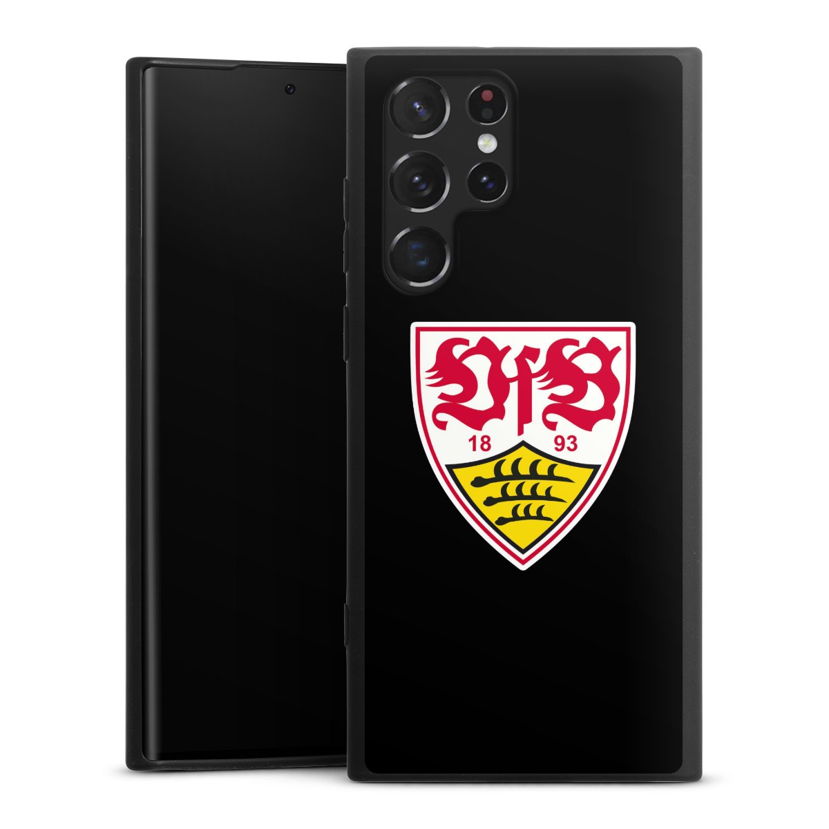 Galaxy S22 Ultra Handy Premium Silikon Hülle Handyhülle schwarz Case Vfb Stuttgart Official Licensed Product Coat Of Arms Silikon Premium Case