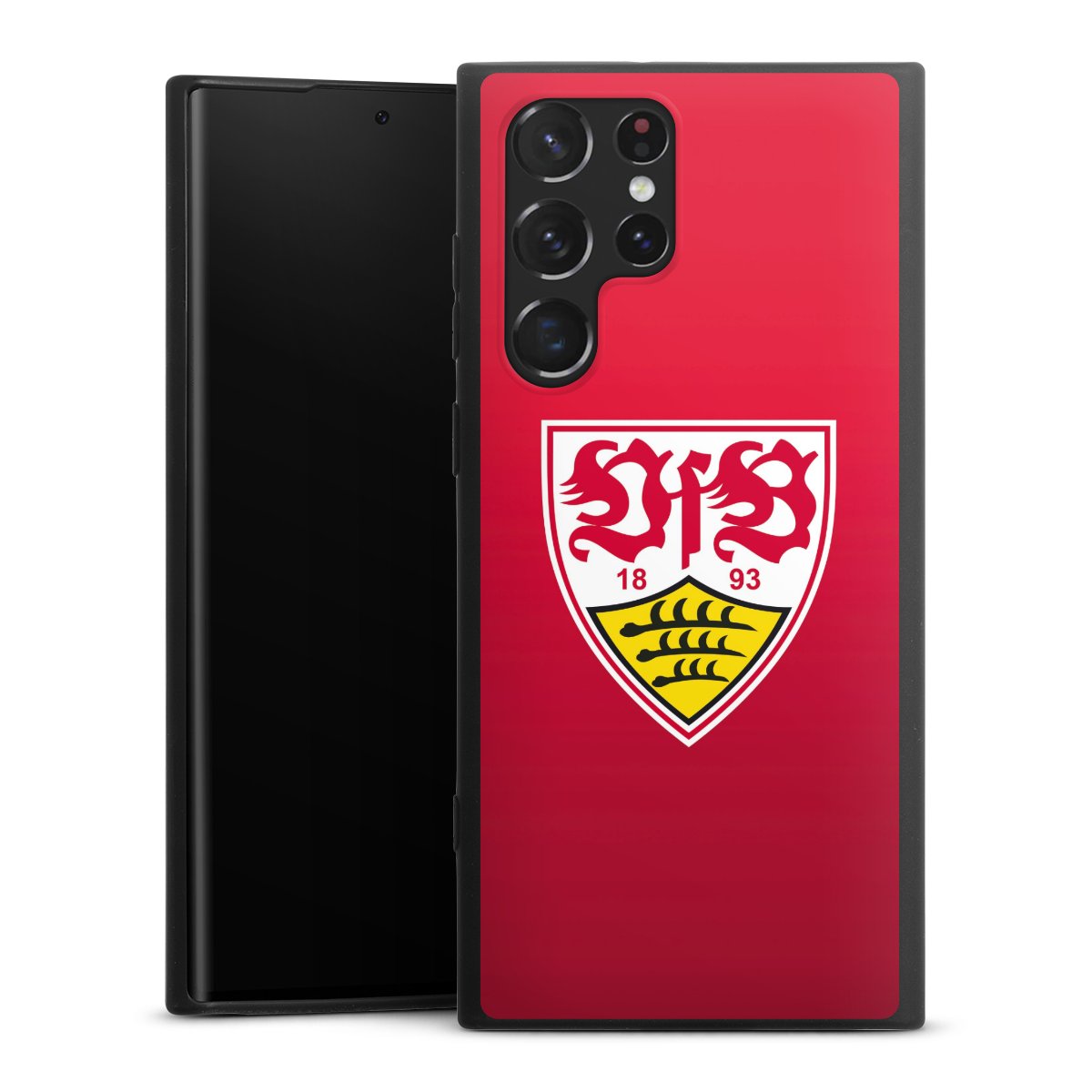 Galaxy S22 Ultra Handy Premium Silikon Hülle Handyhülle schwarz Case Official Licensed Product Vfb Stuttgart Silikon Premium Case