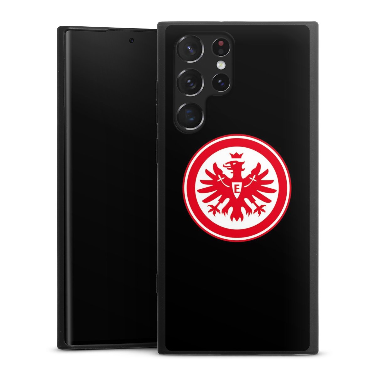 Galaxy S22 Ultra Handy Premium Silikon Hülle Handyhülle schwarz Case Eintracht Frankfurt Sge Eagle Silikon Premium Case