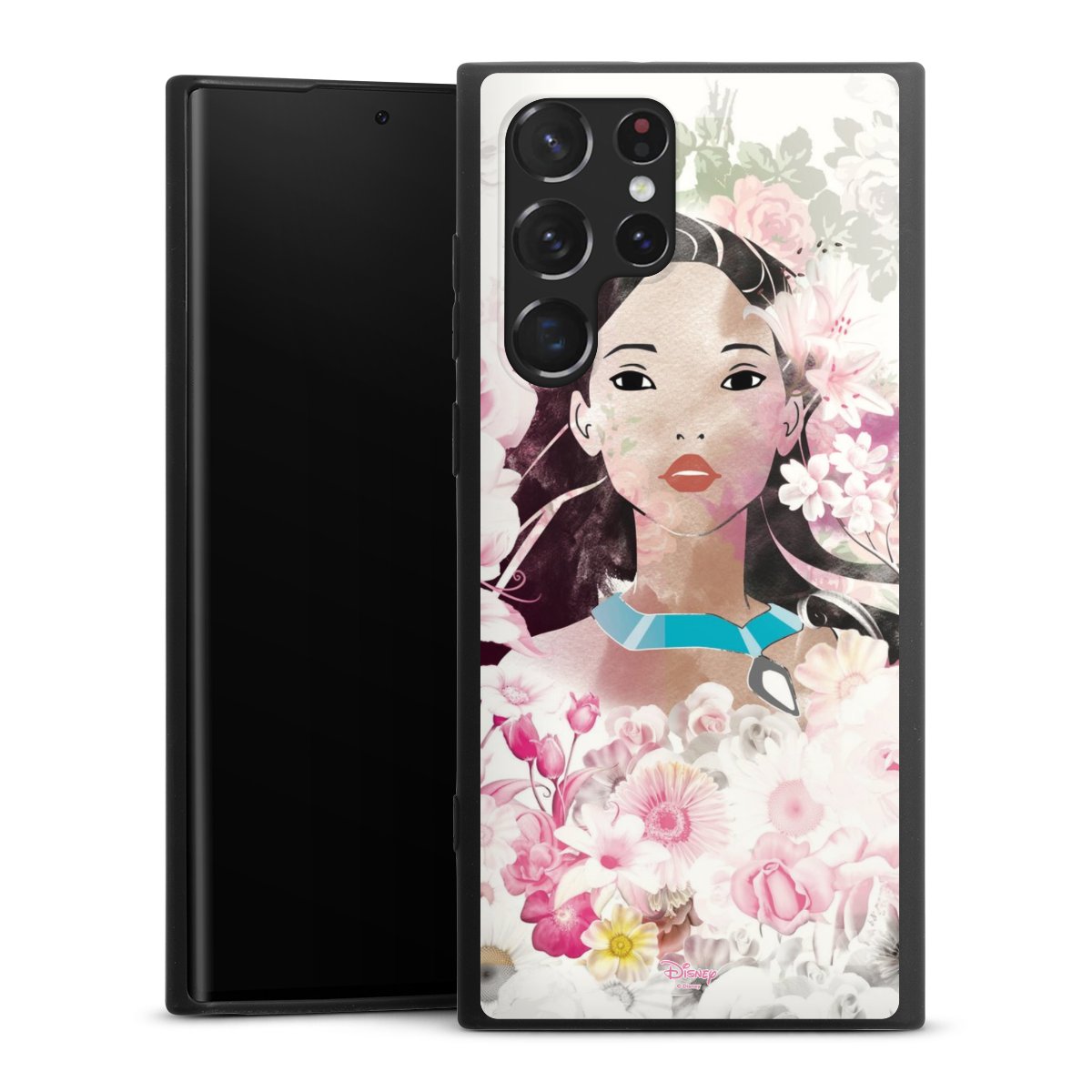 Galaxy S22 Ultra Handy Premium Silikon Hülle Handyhülle schwarz Case Pocahontas Official Licensed Product Disney Silikon Premium Case