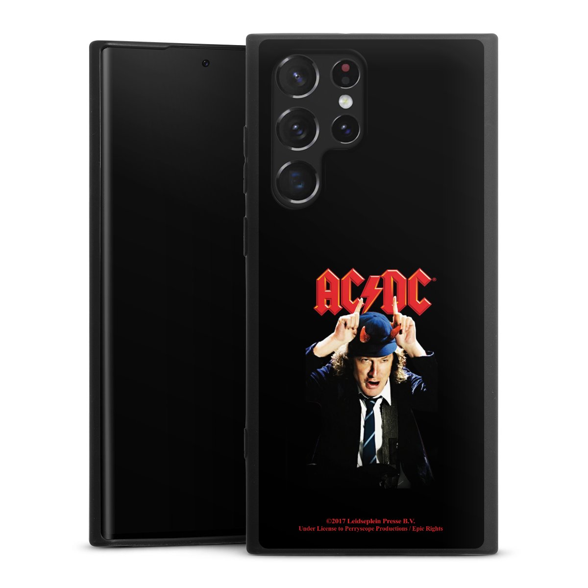 Galaxy S22 Ultra Handy Premium Silikon Hülle Handyhülle schwarz Case Merchandise Acdc Riverplate Silikon Premium Case