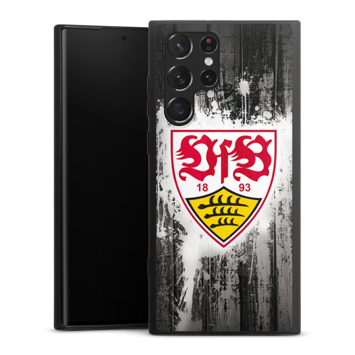 Galaxy S22 Ultra Handy Premium Silikon Hülle Handyhülle schwarz Case Vfb Stuttgart Official Licensed Product Silikon Premium Case