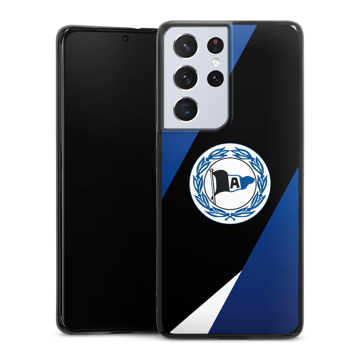 Galaxy S21 Ultra 5G Handy Silikon Hülle Case schwarz Handyhülle Official Licensed Product Arminia Bielefeld Dsc