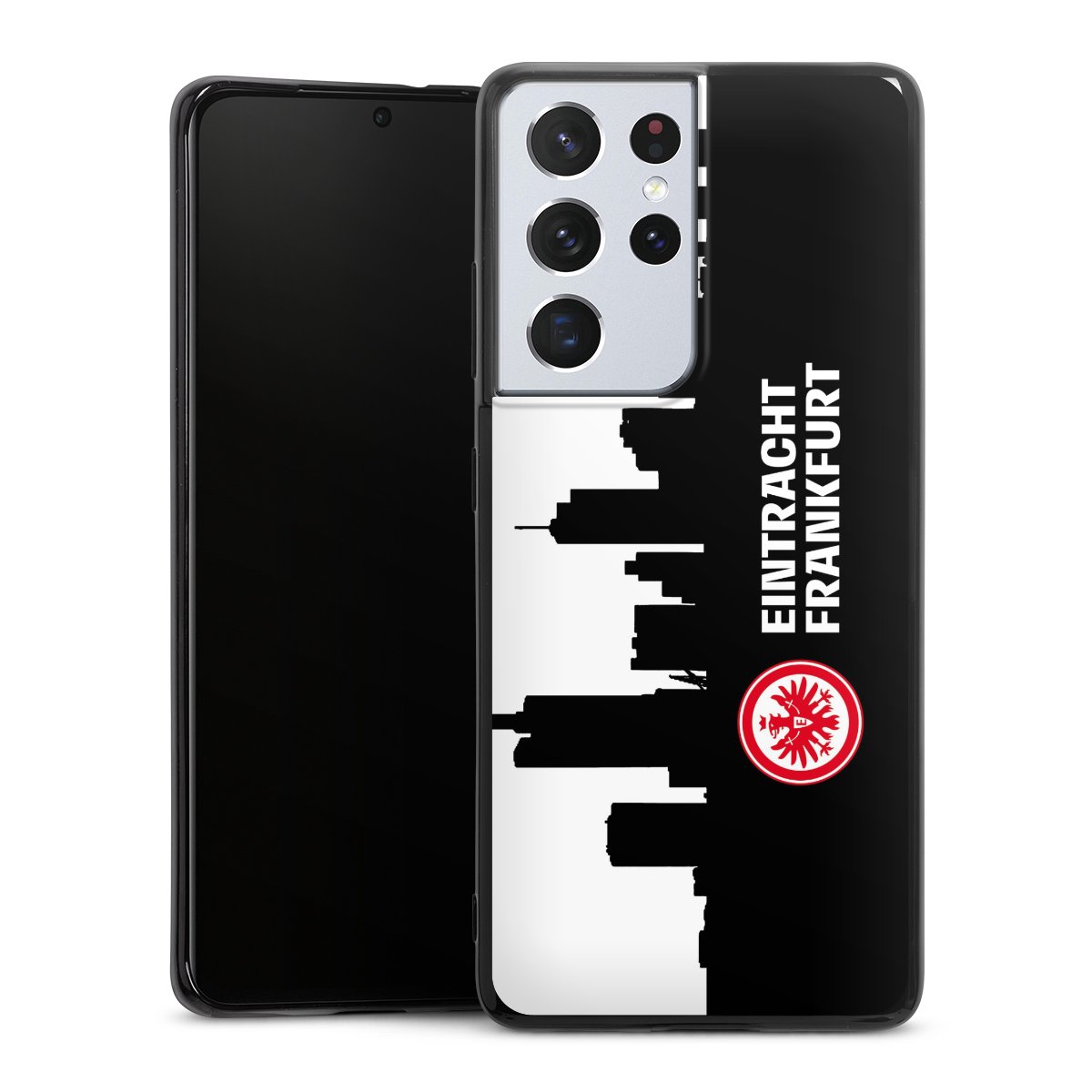 Galaxy S21 Ultra 5G Handy Silikon Hülle Case schwarz Handyhülle Sge Eintracht Frankfurt Official Licensed Product