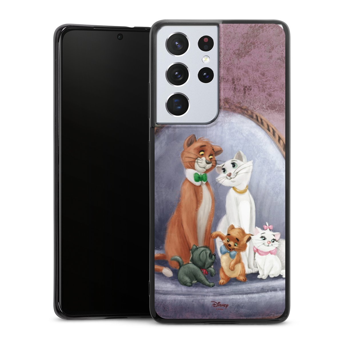 Galaxy S21 Ultra 5G Handy Silikon Hülle Case schwarz Handyhülle Official Licensed Product Disney Aristocats