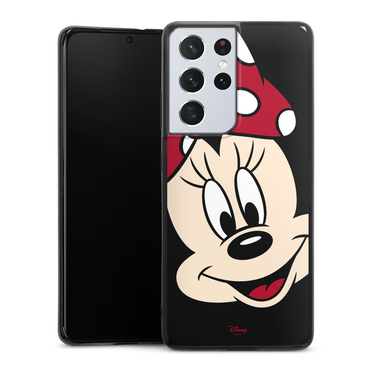 Galaxy S21 Ultra 5G Handy Silikon Hülle Case schwarz Handyhülle Minnie Mouse Official Licensed Product Disney