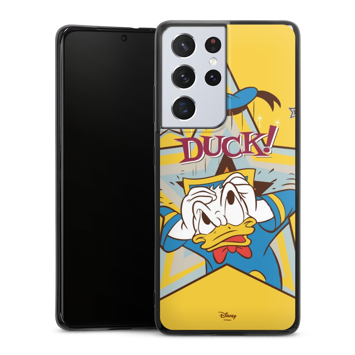 Galaxy S21 Ultra 5G Handy Silikon Hülle Case schwarz Handyhülle Official Licensed Product Donald Duck Disney