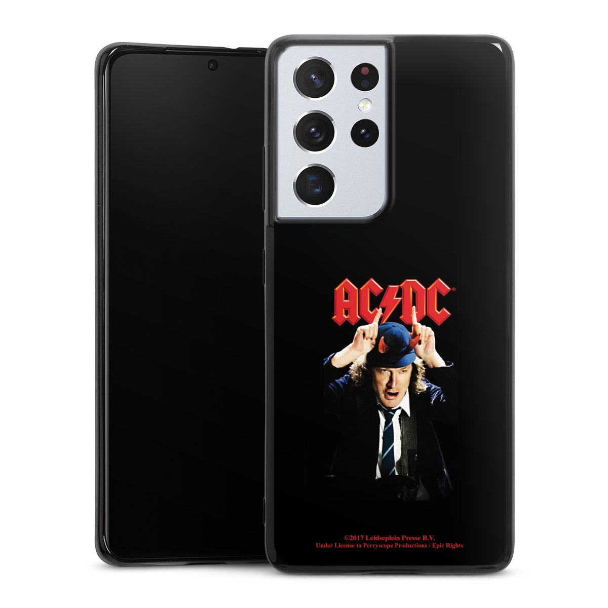 Galaxy S21 Ultra 5G Handy Silikon Hülle Case schwarz Handyhülle Merchandise Acdc Riverplate