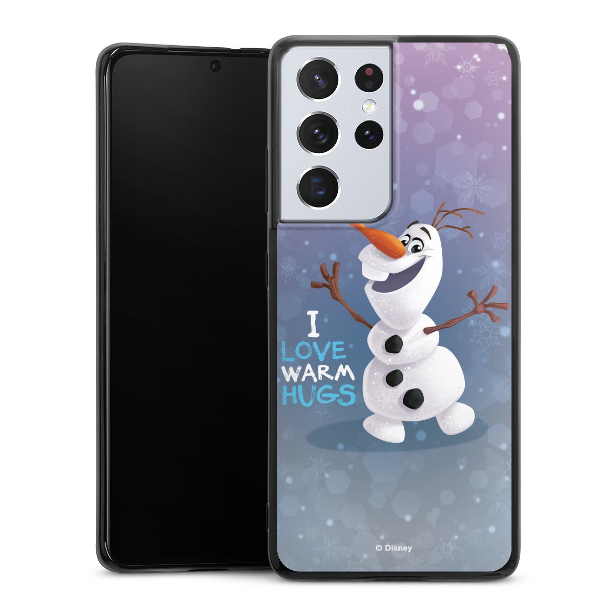 Galaxy S21 Ultra 5G Handy Silikon Hülle Case schwarz Handyhülle Frozen Frozen Olaf Official Licensed Product