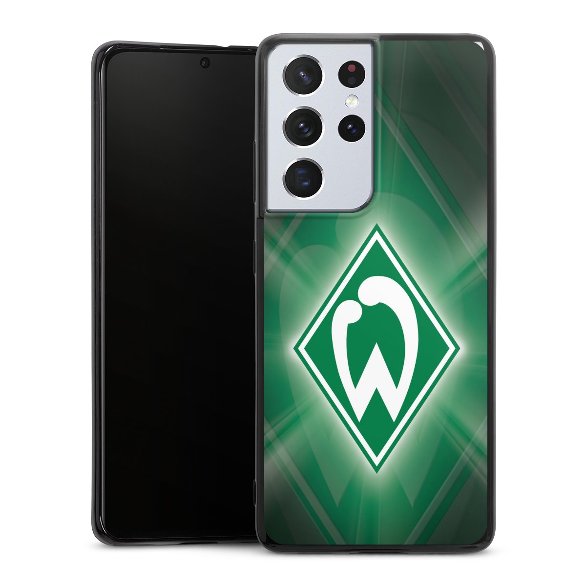 Galaxy S21 Ultra 5G Handy Silikon Hülle Case schwarz Handyhülle Sv Werder Bremen Official Licensed Product Coat Of Arms