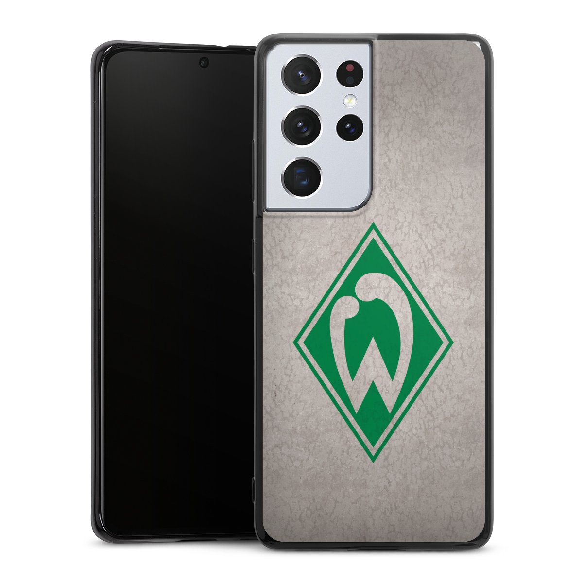 Galaxy S21 Ultra 5G Handy Silikon Hülle Case schwarz Handyhülle Sv Werder Bremen Concrete Official Licensed Product