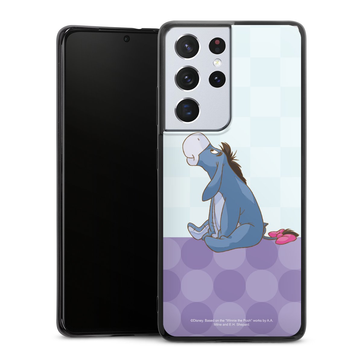 Galaxy S21 Ultra 5G Handy Silikon Hülle Case schwarz Handyhülle Disney Donkey Winnie The Pooh