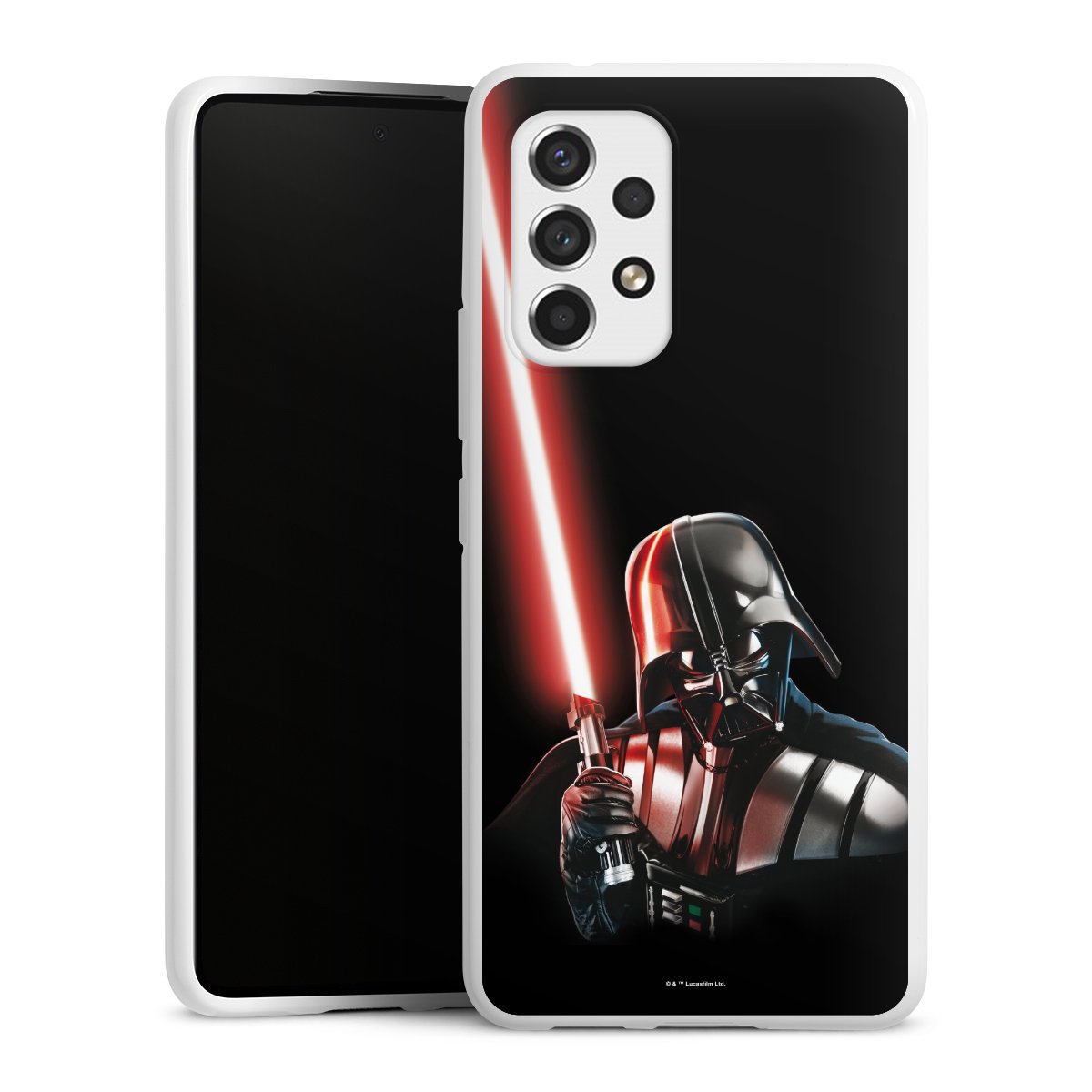 Galaxy A53 5G Handy Silikon Hülle Case weiß Handyhülle Star Wars Merchandise Darth Vader Silikon Case