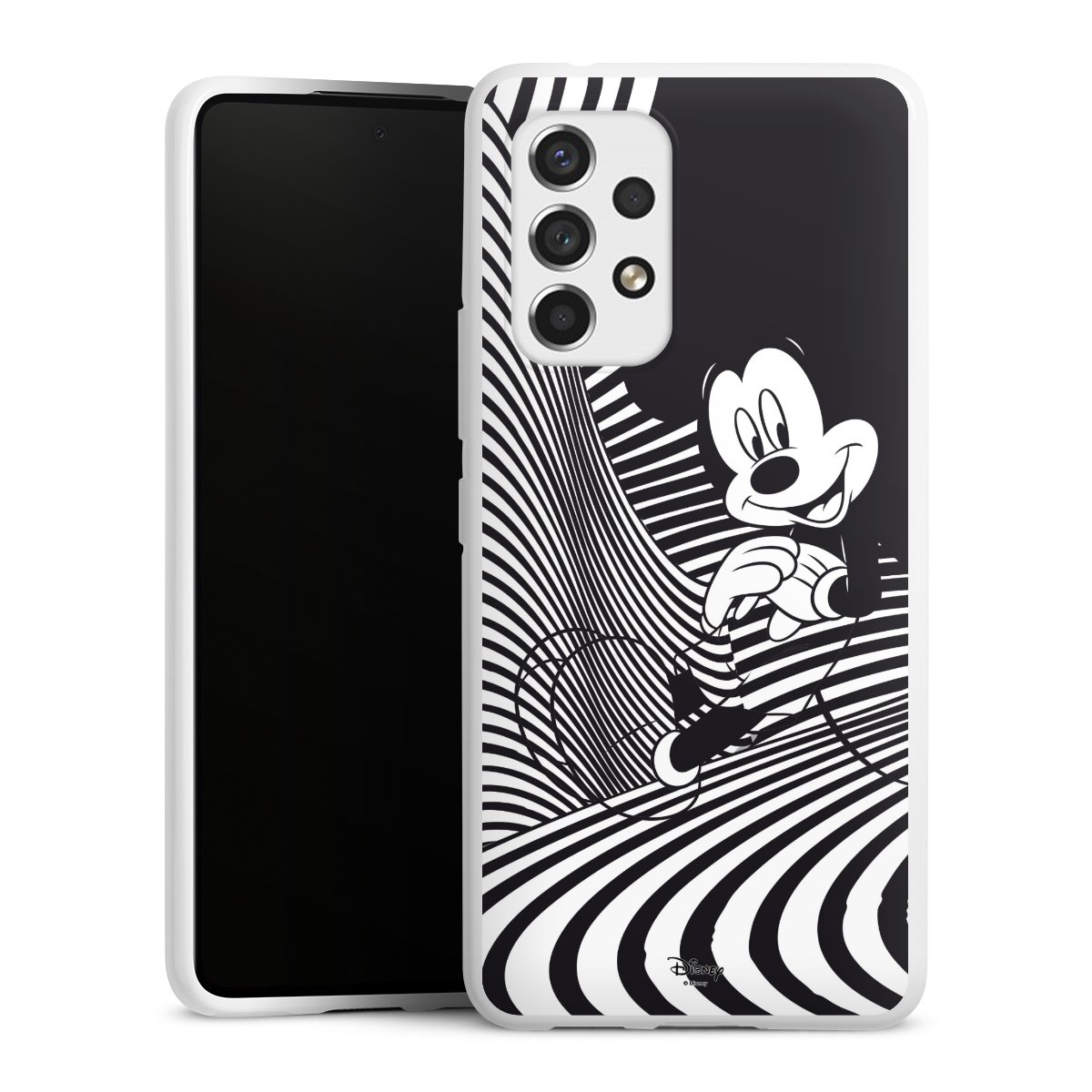 Galaxy A53 5G Handy Silikon Hülle Case weiß Handyhülle Disney Official Licensed Product Mickey Mouse Silikon Case