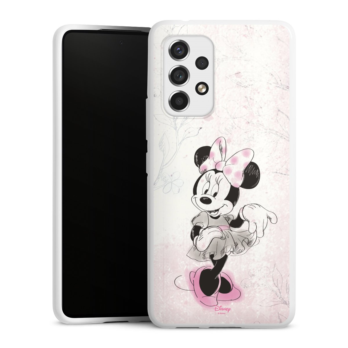 Galaxy A53 5G Handy Silikon Hülle Case weiß Handyhülle Disney Minnie Mouse Vintage Silikon Case