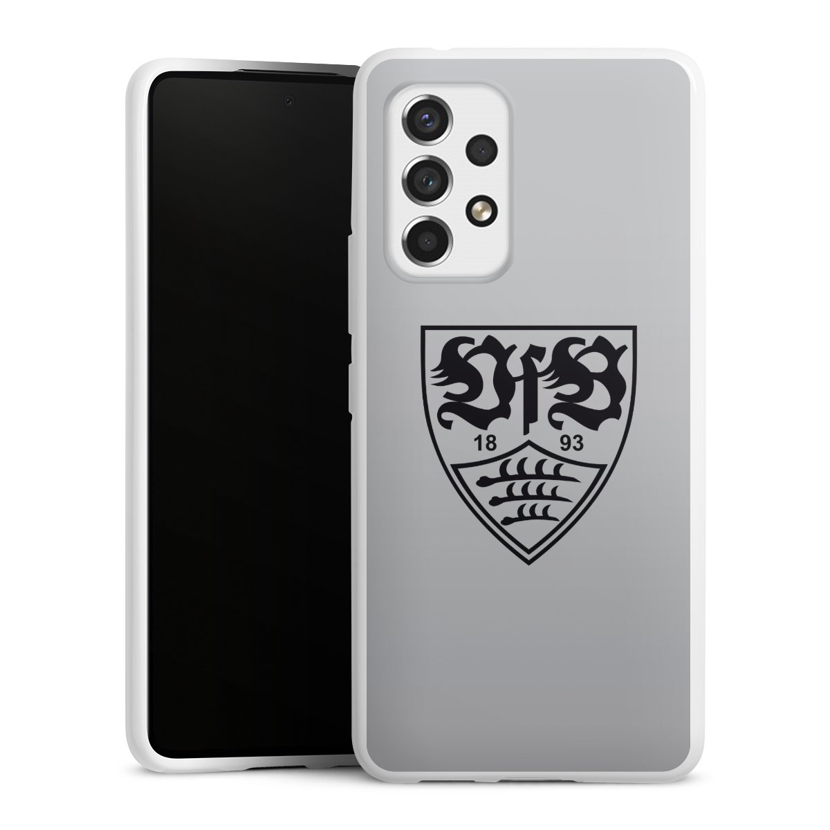 Galaxy A53 5G Handy Silikon Hülle Case weiß Handyhülle Logo Vfb Stuttgart Official Licensed Product Silikon Case