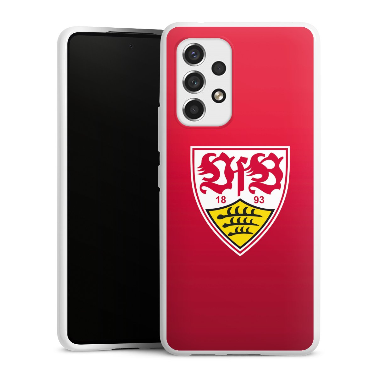 Galaxy A53 5G Handy Silikon Hülle Case weiß Handyhülle Official Licensed Product Vfb Stuttgart Silikon Case