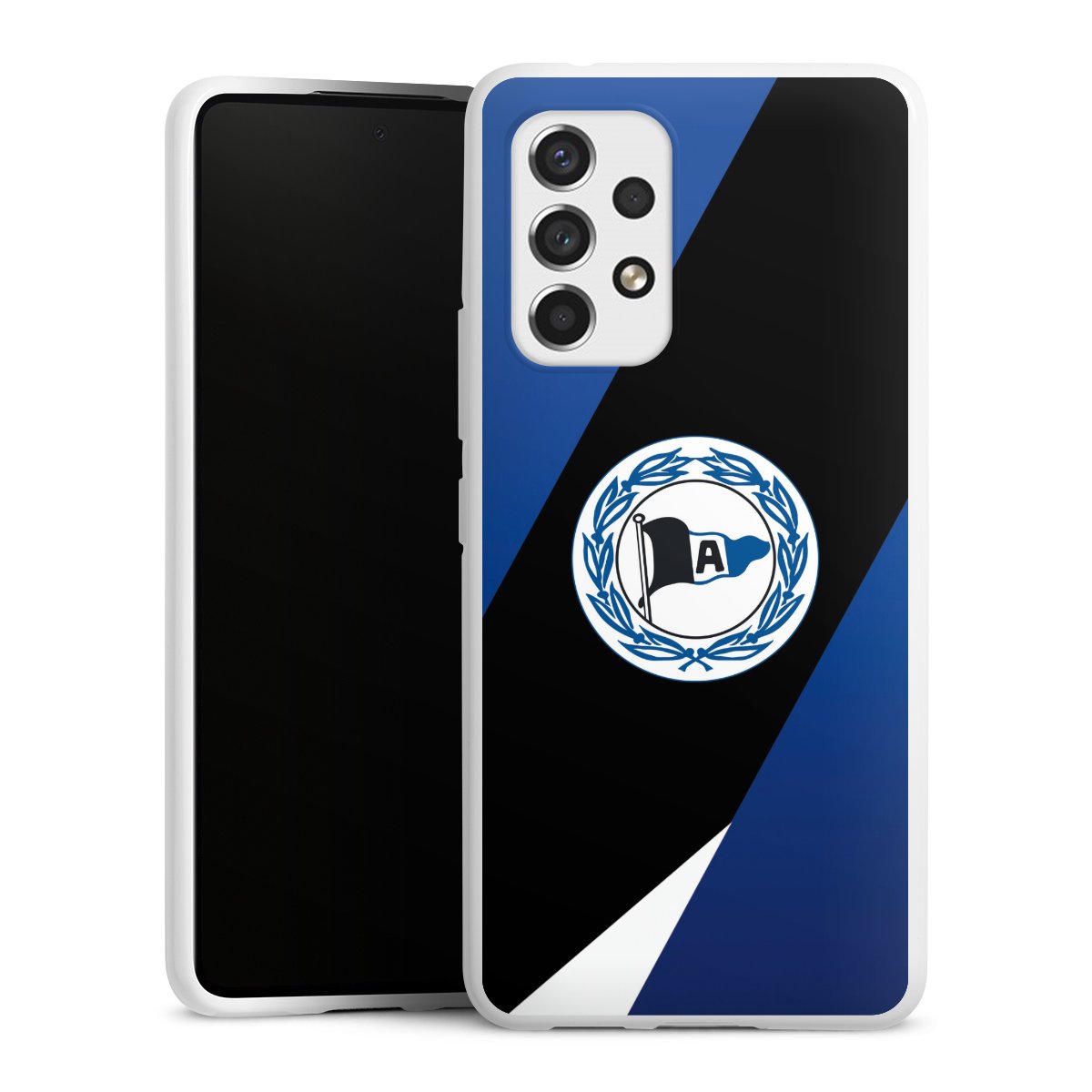 Galaxy A53 5G Handy Silikon Hülle Case weiß Handyhülle Official Licensed Product Arminia Bielefeld Dsc Silikon Case