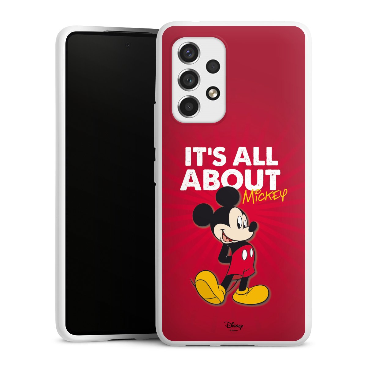 Galaxy A53 5G Handy Silikon Hülle Case weiß Handyhülle Mouse Disney Official Licensed Product Silikon Case