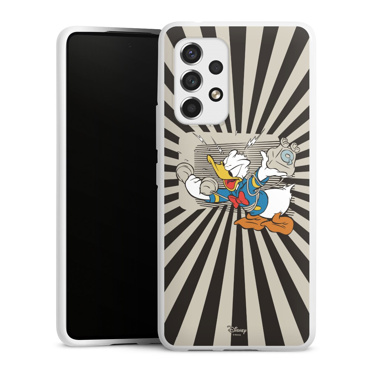 Galaxy A53 5G Handy Silikon Hülle Case weiß Handyhülle Donald Duck Disney Official Licensed Product Silikon Case