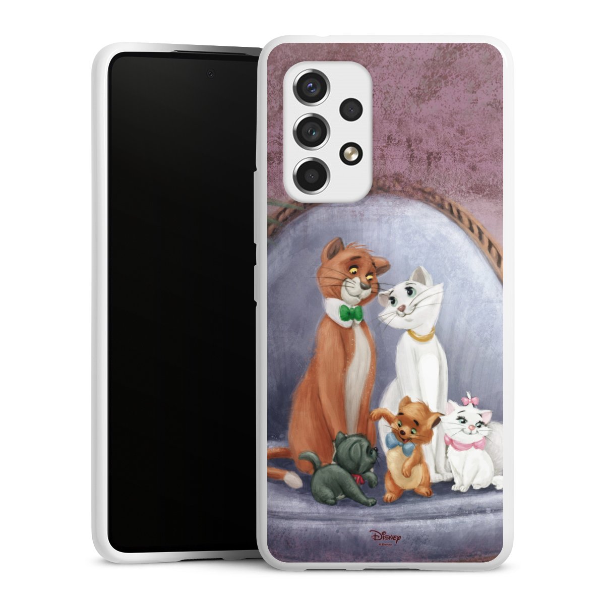 Galaxy A53 5G Handy Silikon Hülle Case weiß Handyhülle Official Licensed Product Disney Aristocats Silikon Case