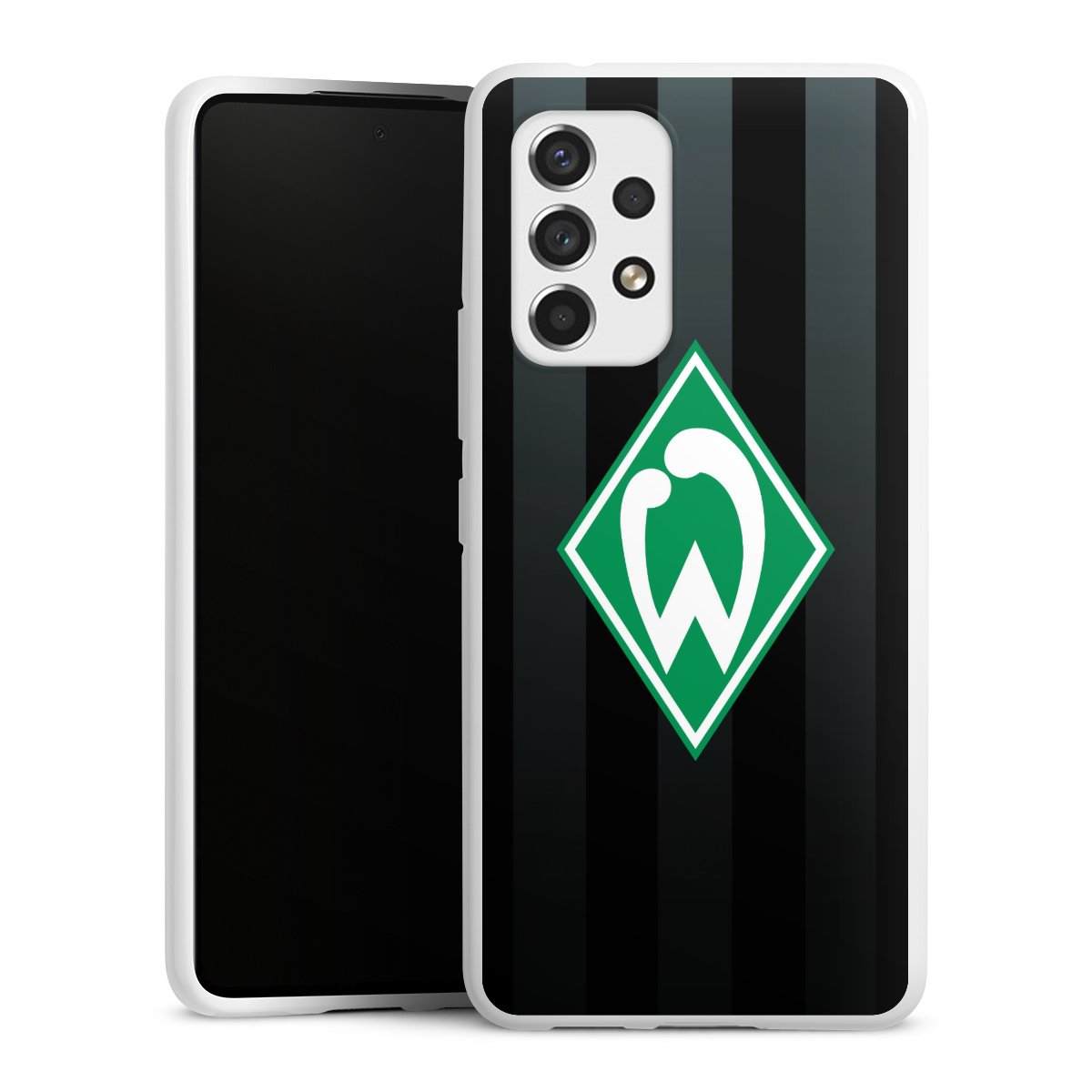 Galaxy A53 5G Handy Silikon Hülle Case weiß Handyhülle Stripes Sv Werder Bremen Official Licensed Product Silikon Case